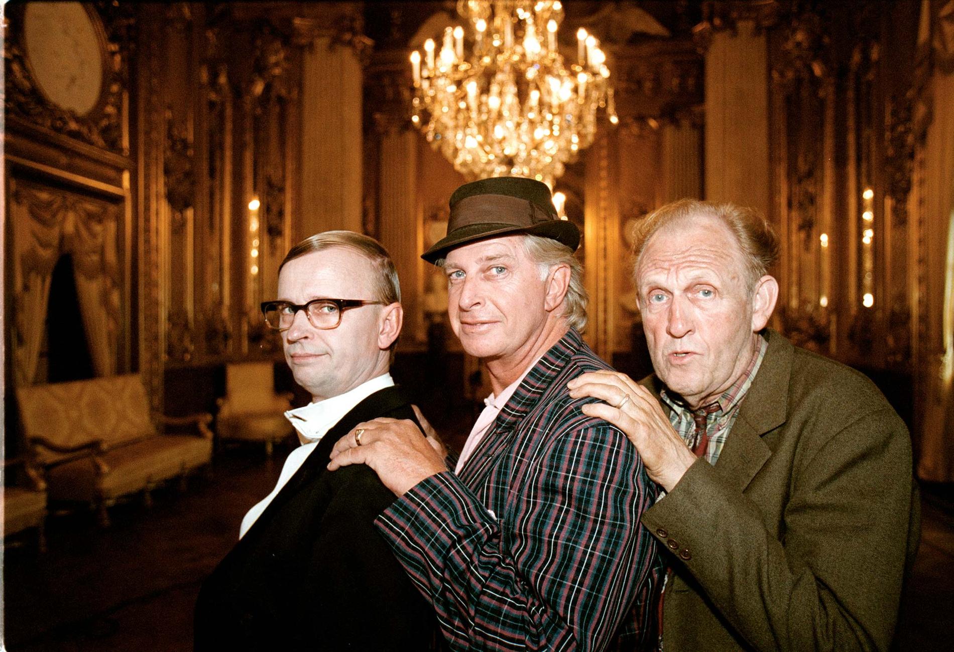 Johan Ulveson, Ulf Brunnberg och Björn Gustafson som Jönssonligan i filmen Jönssonligan spelar högt från 2000.
