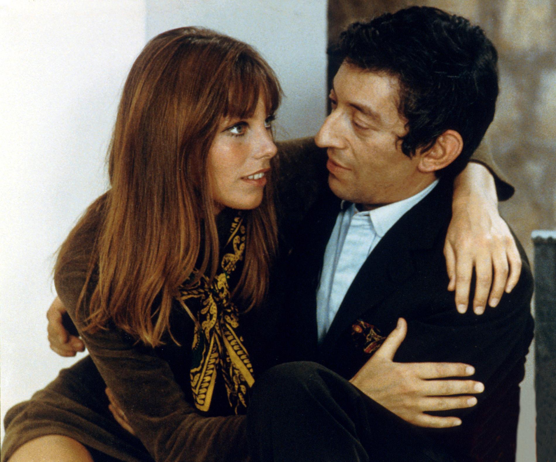 Jane Birkin och Serge Gainsbourg 1968. Förhållandet beskrevs som ”romansen mellan skönheten och odjuret” i internationell press. 