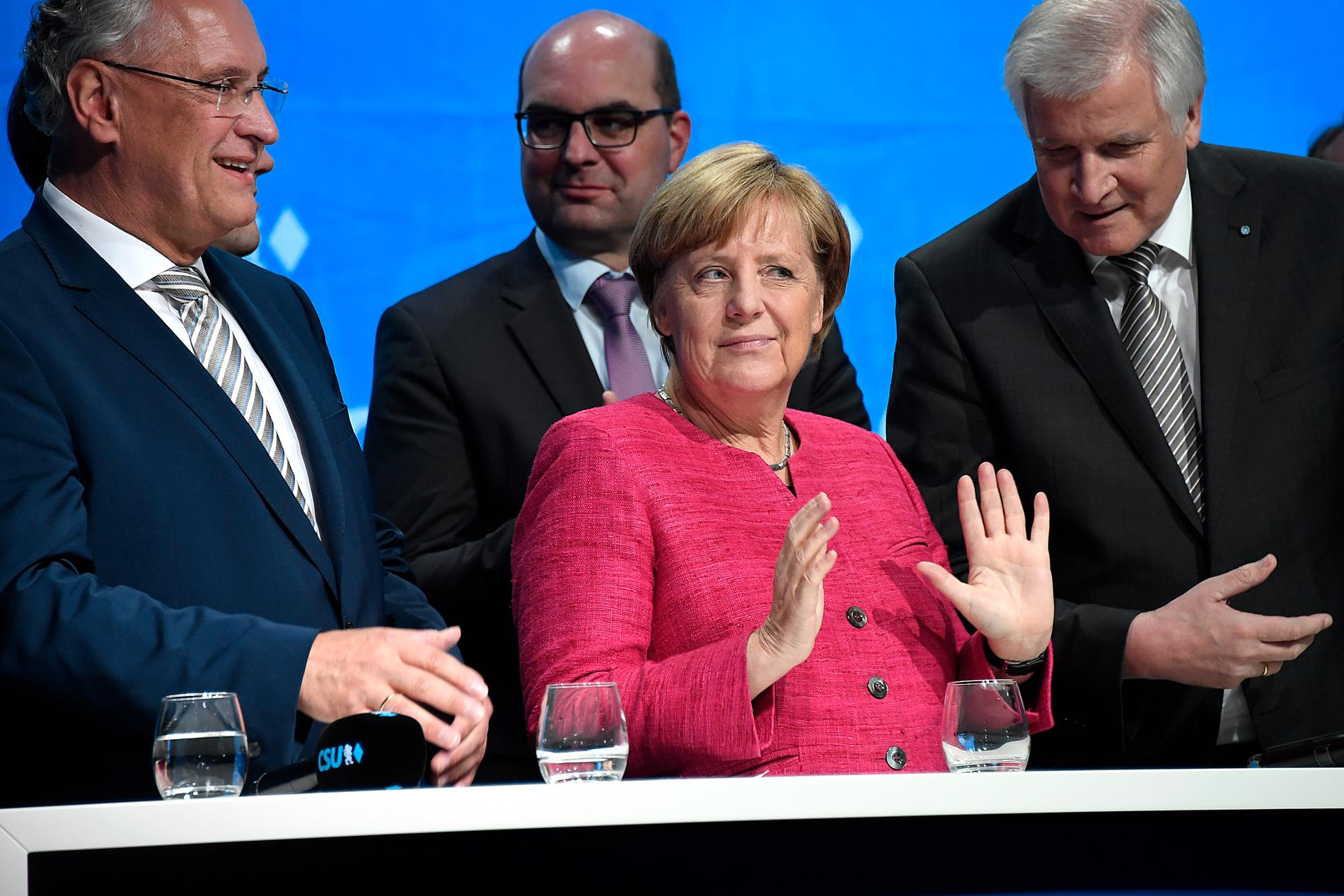 Angela Merkels sista kampanjmöte inför valet. 
