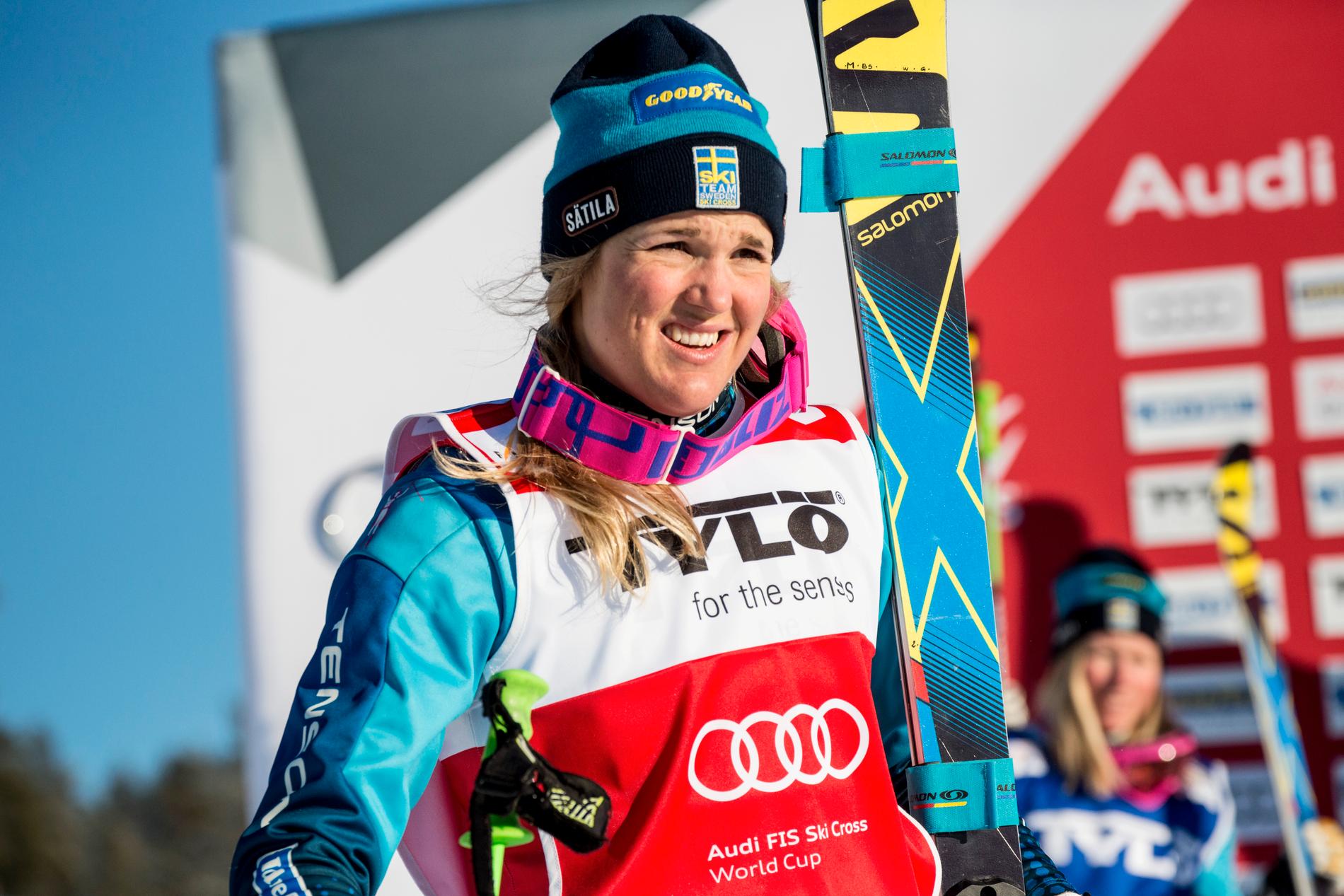 Skicrosstjärnan Anna Holmlund blev femma i Montafon. Arkivbild.