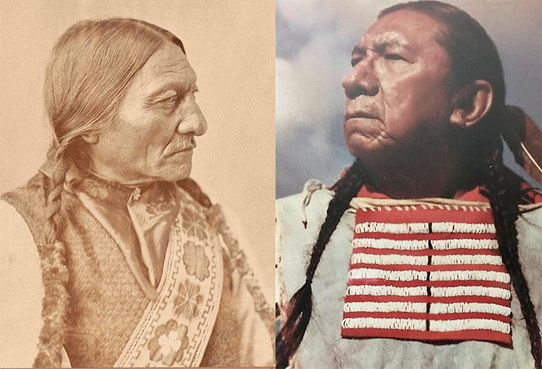 Sitting Bull, eller Tatanka Iyotake, och hans barnbarnsbarn Ernie LaPointe.
