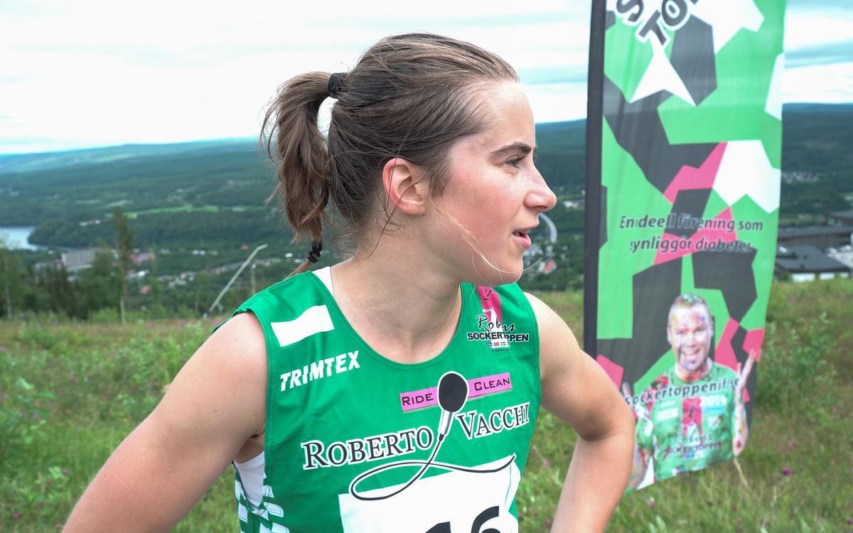 Ebba Andersson vann loppet ”Från botten till sockertoppen” på rekordtid.