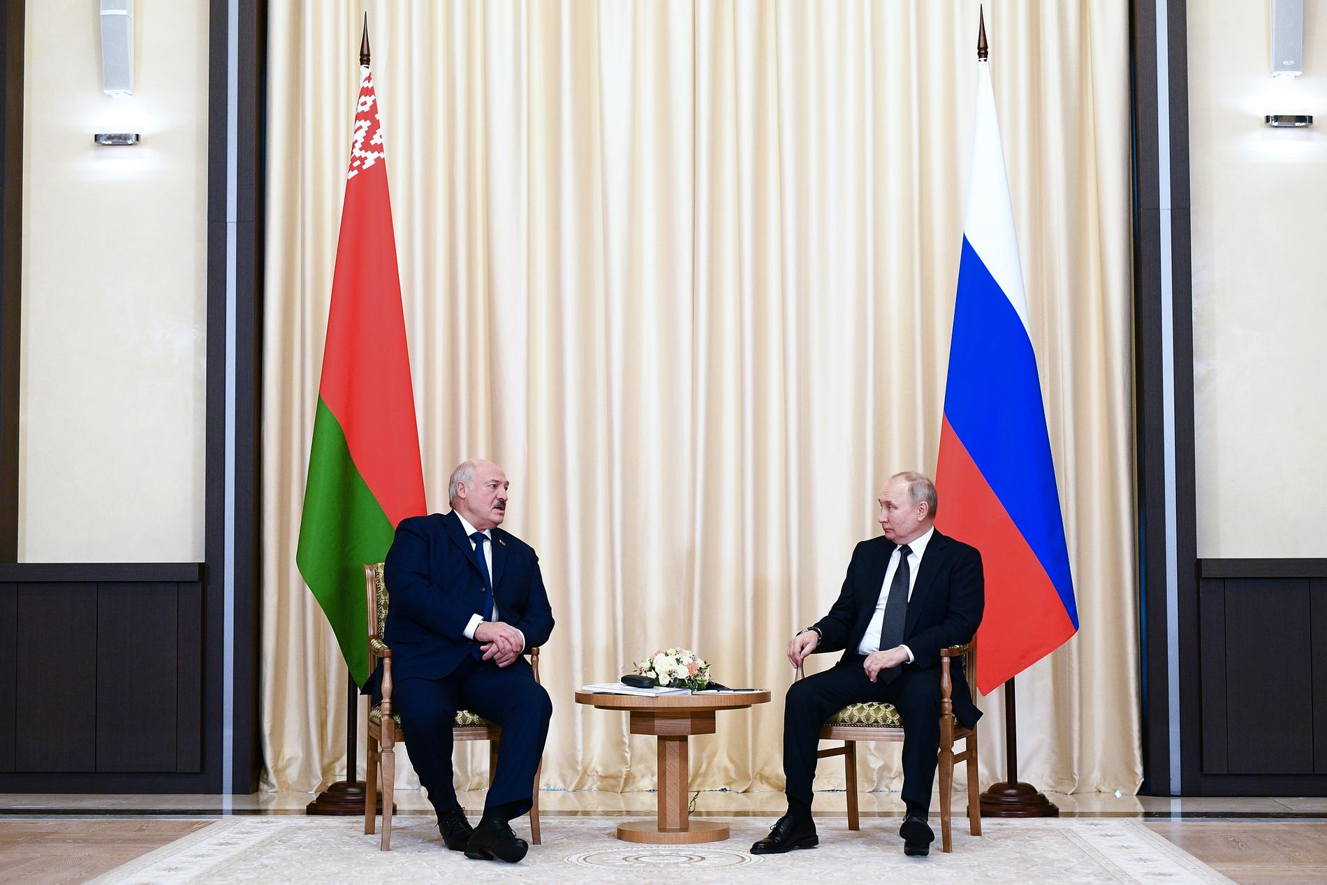 Lukasjenko och Putin tidigare i år. 