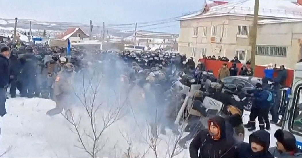 Största protesten i Ryssland sedan krigsutbrottet – poli...