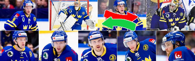 Här är alla åtta spelare som petas från VM. AIK-backen Tobias Viklund fick först beskedet att han skulle lämna truppen – men togs sedan tillbaka igen.