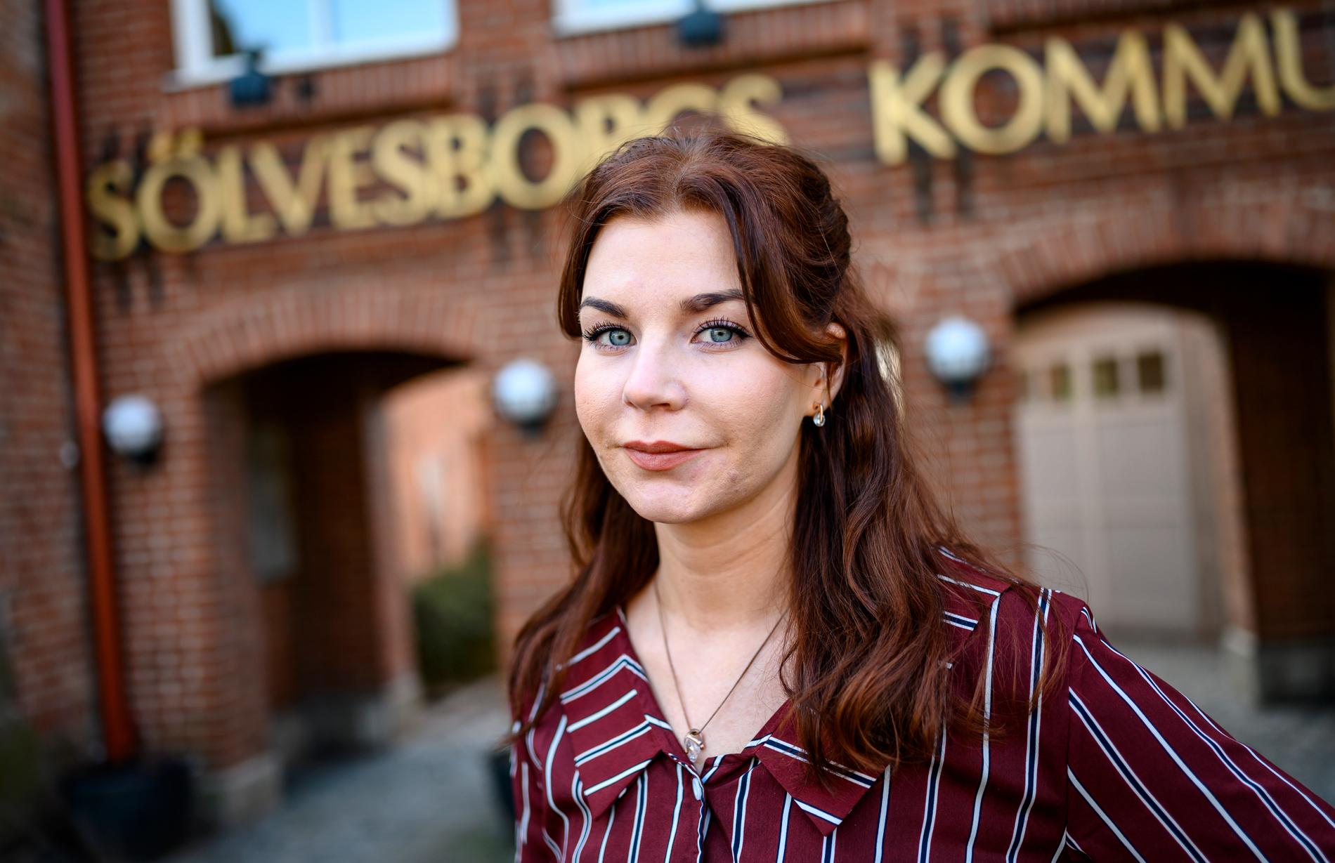 Louise Erixon (SD) är kommunstyrelseordförande i Sölvesborg sedan förra året. Arkivbild.