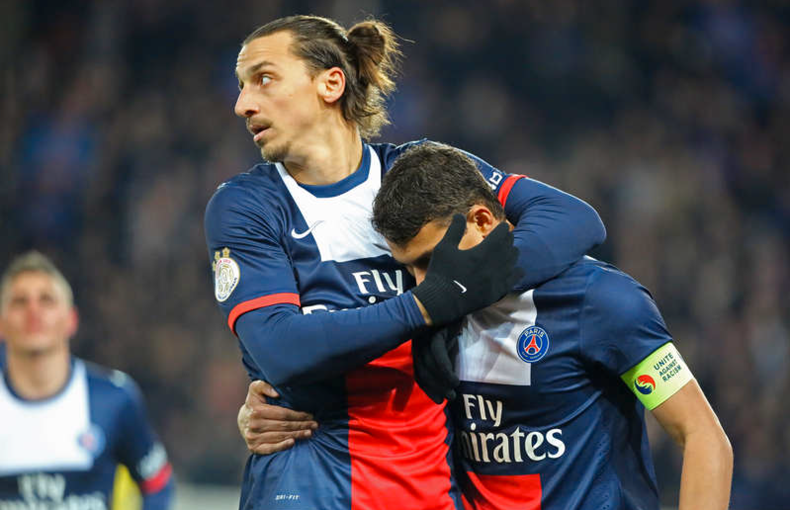 Zlatan Ibrahimovic och Thiago Silva. Foto: AP/Remy de la Mauviniere