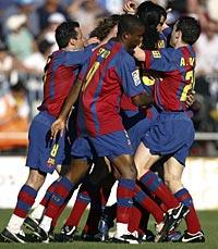 Jubel. Barcelona övertygade mot Malaga – 4–0 var ett styrkebesked.