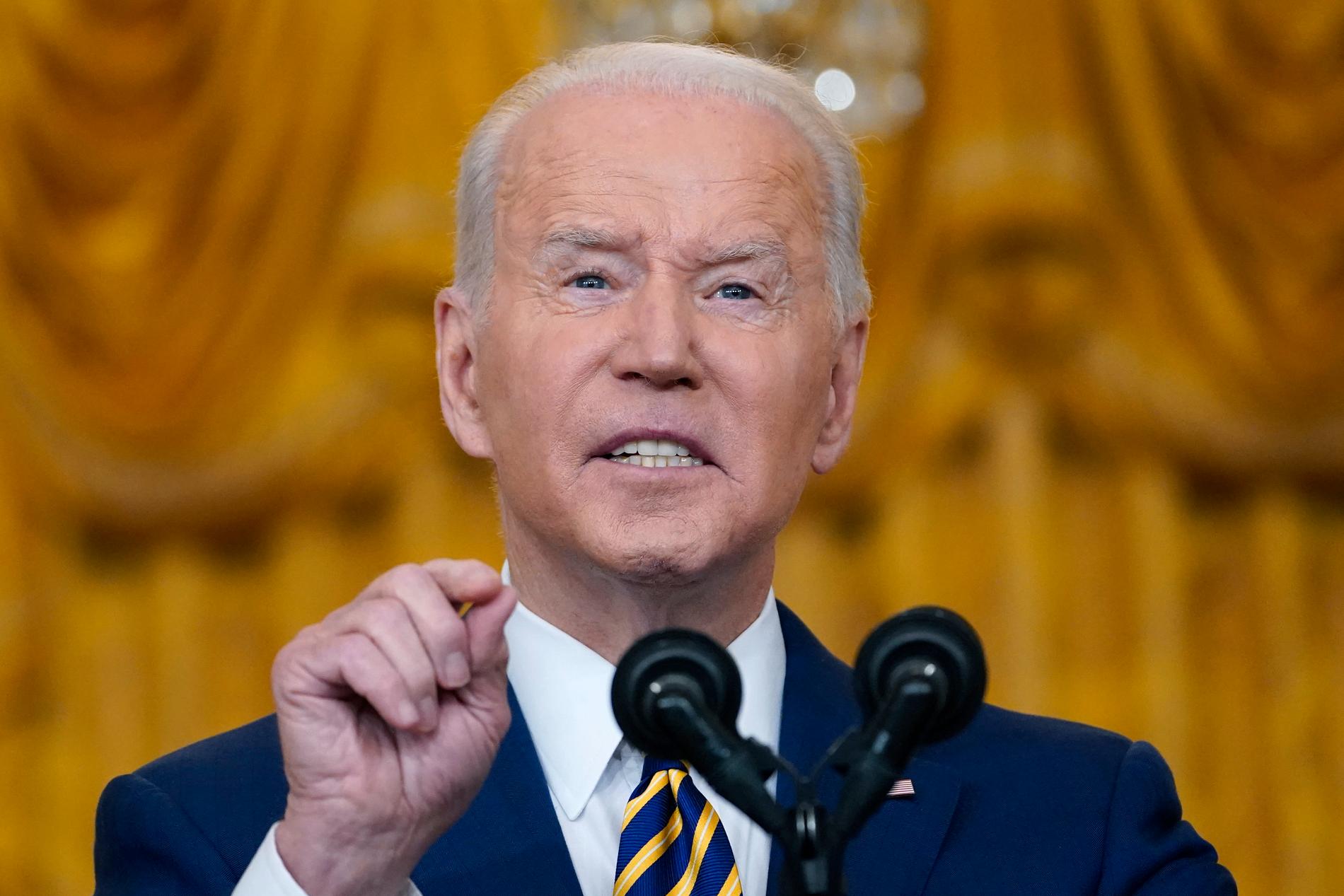 President Joe Biden varnade Ryssland för att invadera Ukraina.