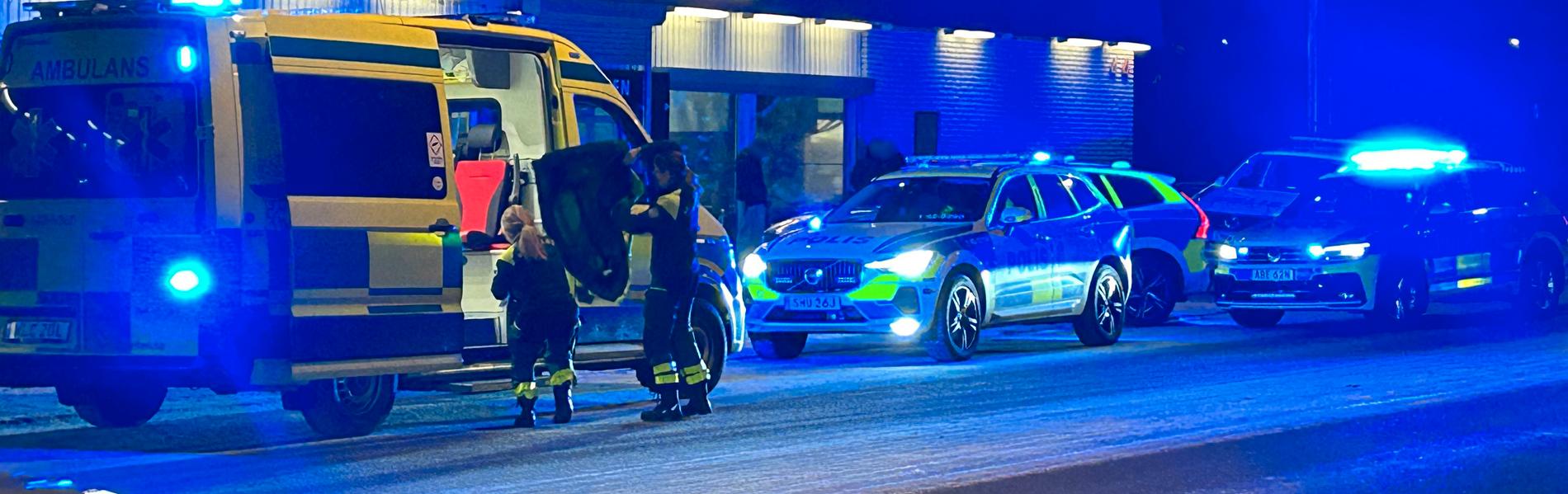 Polis på plats i Norrköping. 