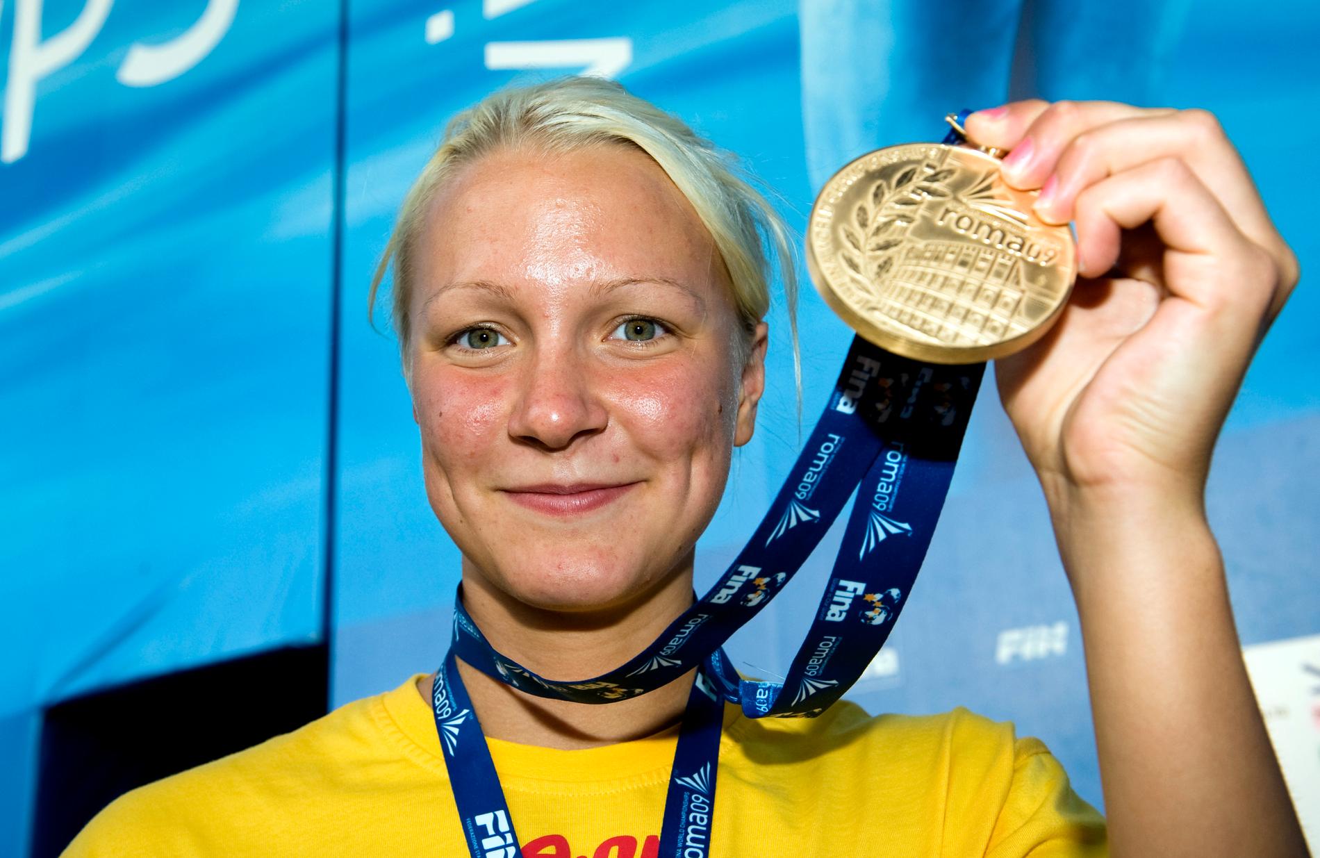 Sarah Sjöströms första VM-guld i Rom, 2007