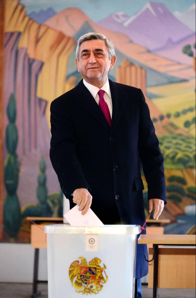 Armeniens president Serzj Sargsian.