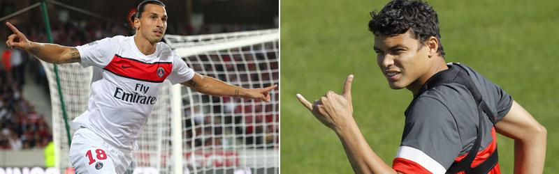 Zlatan och Silva - de kanske två största stjärnorna i PSG.