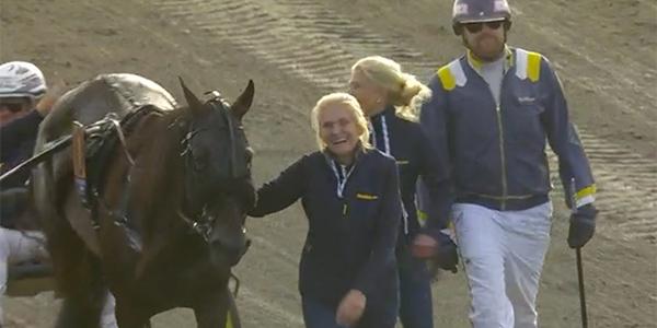Catarina Lundström efter segern.