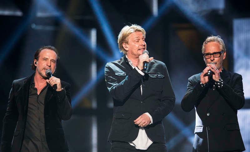 Patrik Isaksson, Tommy Nilsson och Uno Svenningsson i Melodifestivalen.