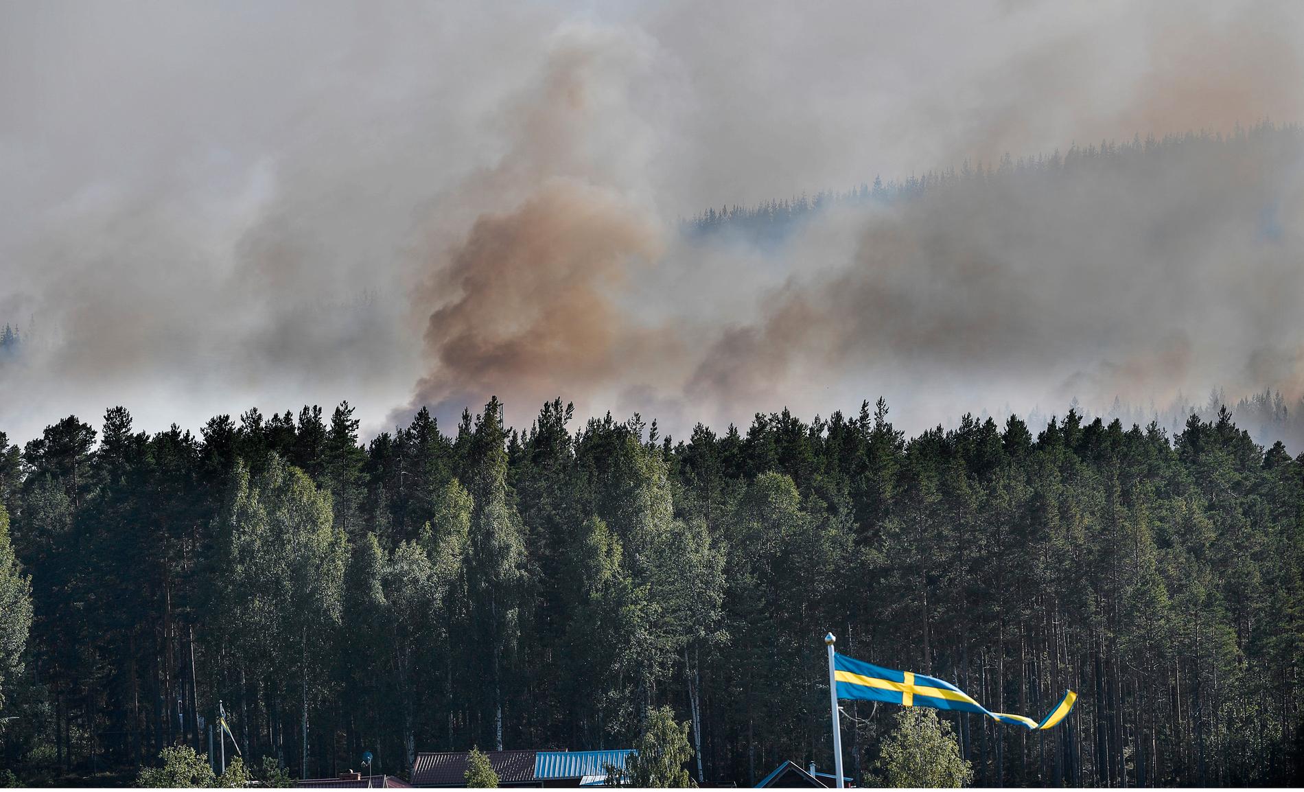 Skogsbrand i Enskogen utanför Ljusdal.