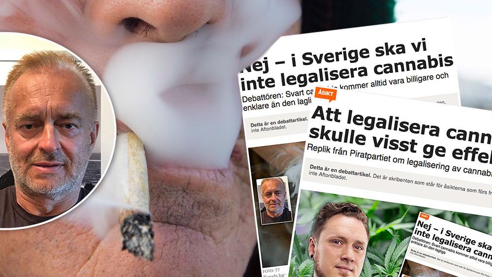 Ett av huvudargumenten för legaliseringsrörelsen är att få ner och rent av bli av med brottsligheten, vilket alltså inte har hänt, skriver Sven-Olov Carlsson. Bilden är ett montage.