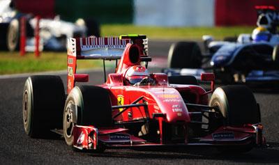 På jakt Kimi Räikkönen gör sitt bästa för att rädda tredjeplatsen i märkesmästerskapet till Ferrari. FOTO: GETTY IMAGES