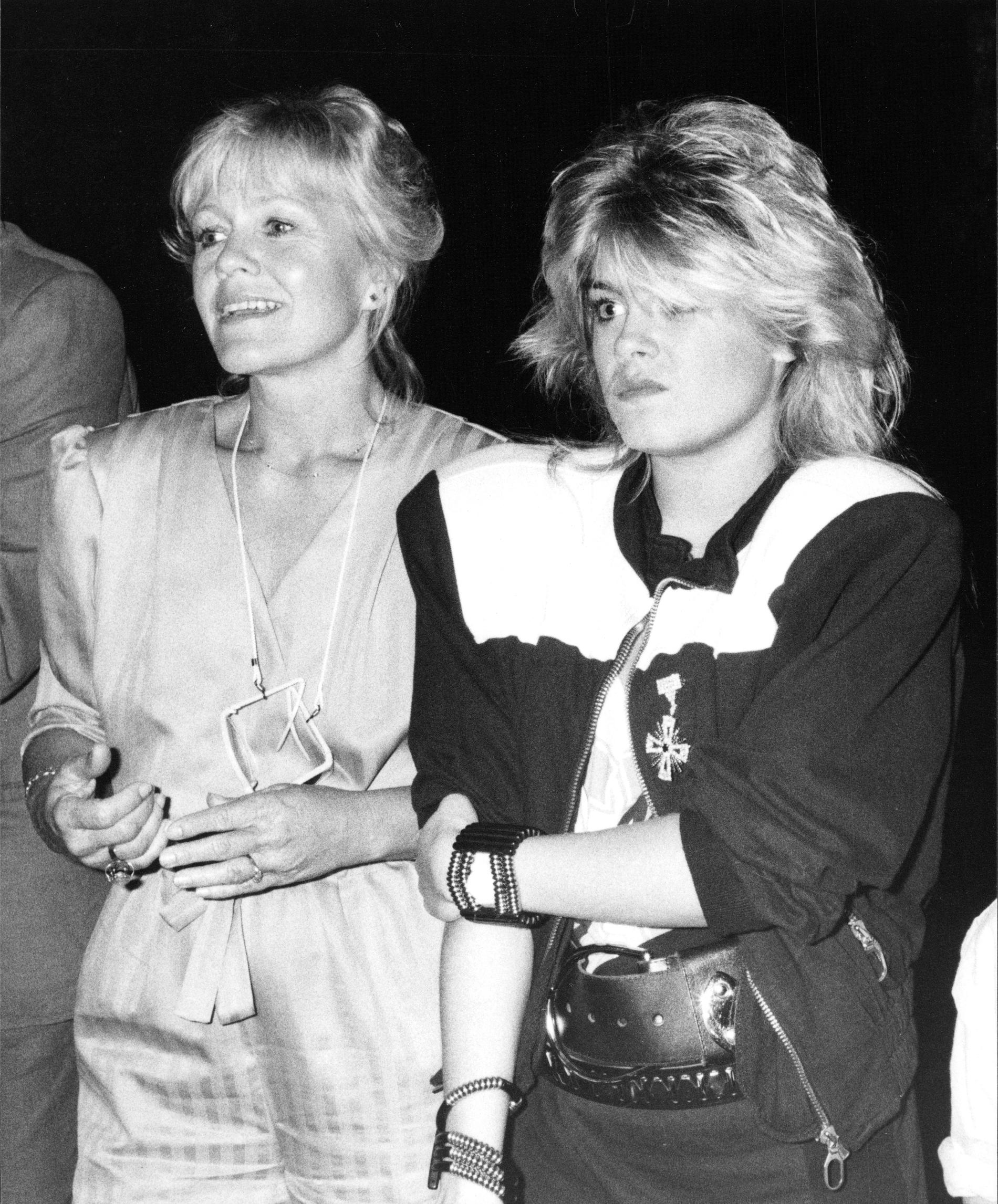 Christina Schollin tillsammans med dottern Pernilla 1985.