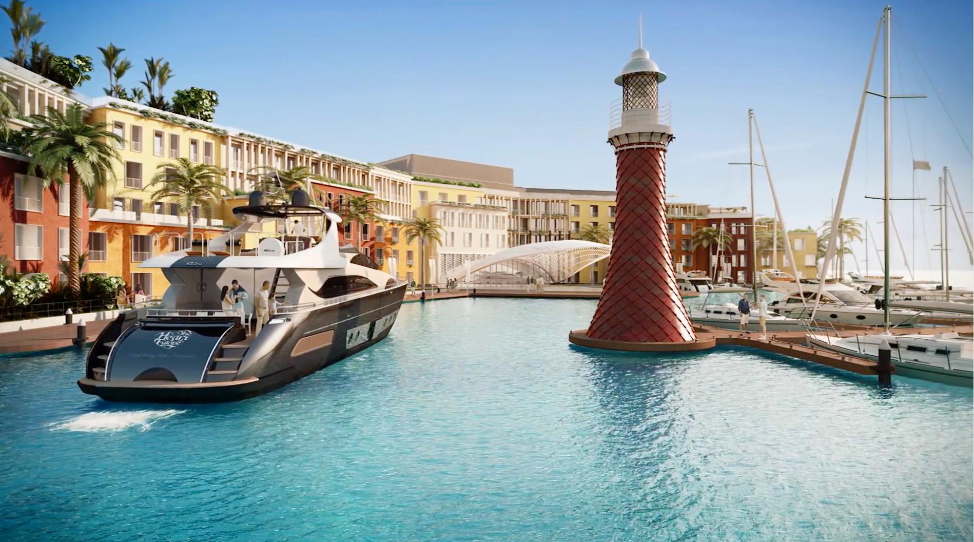 Här byggs ett Europa - i Dubai. En av öarna kommer att vara inspirerad av Venedig. 