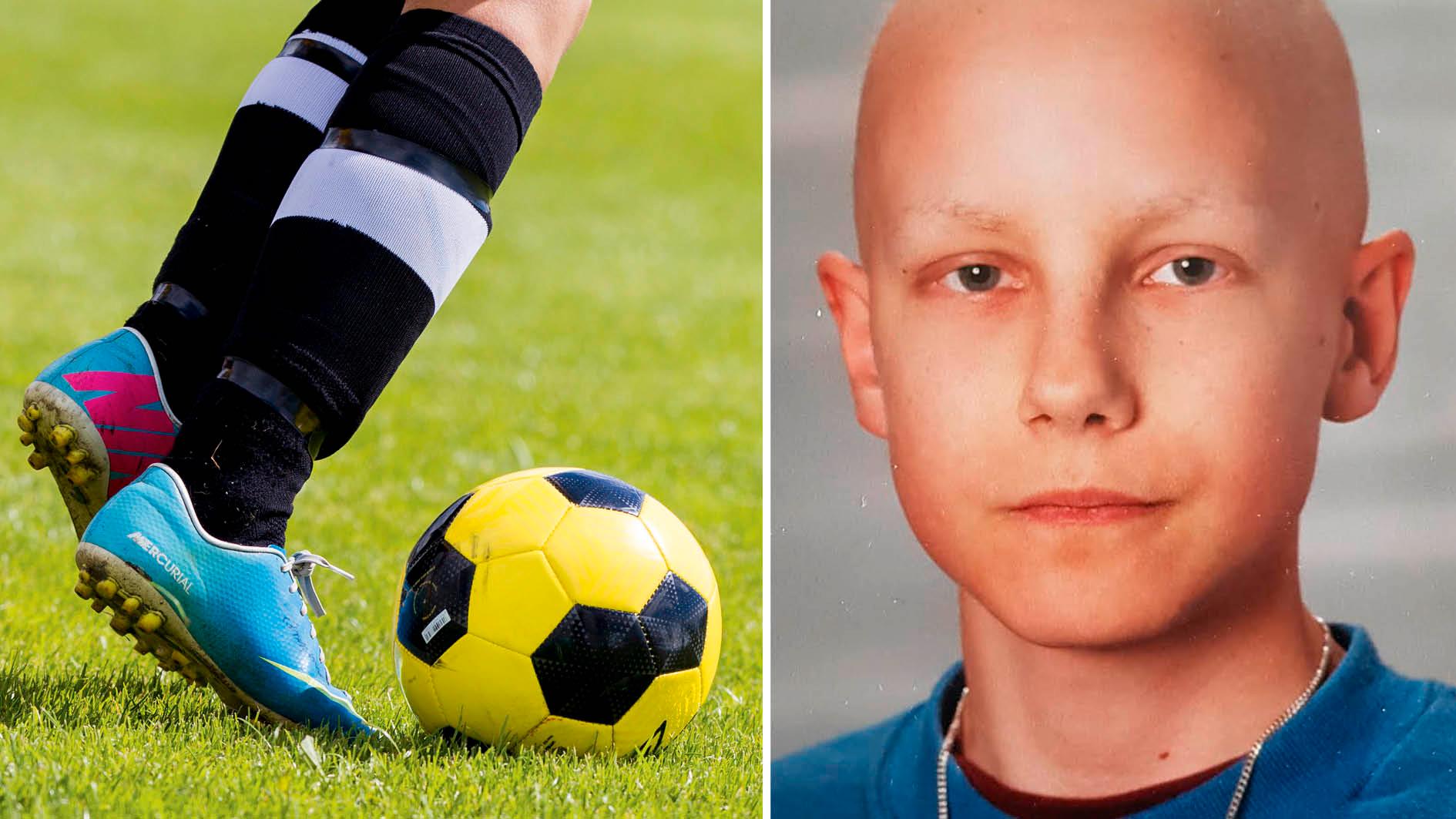 Erik fotbollsskada vägrade att läka. Då hittade läkarna till slut en tumör vid knäet – lika stor som en tennisboll. 