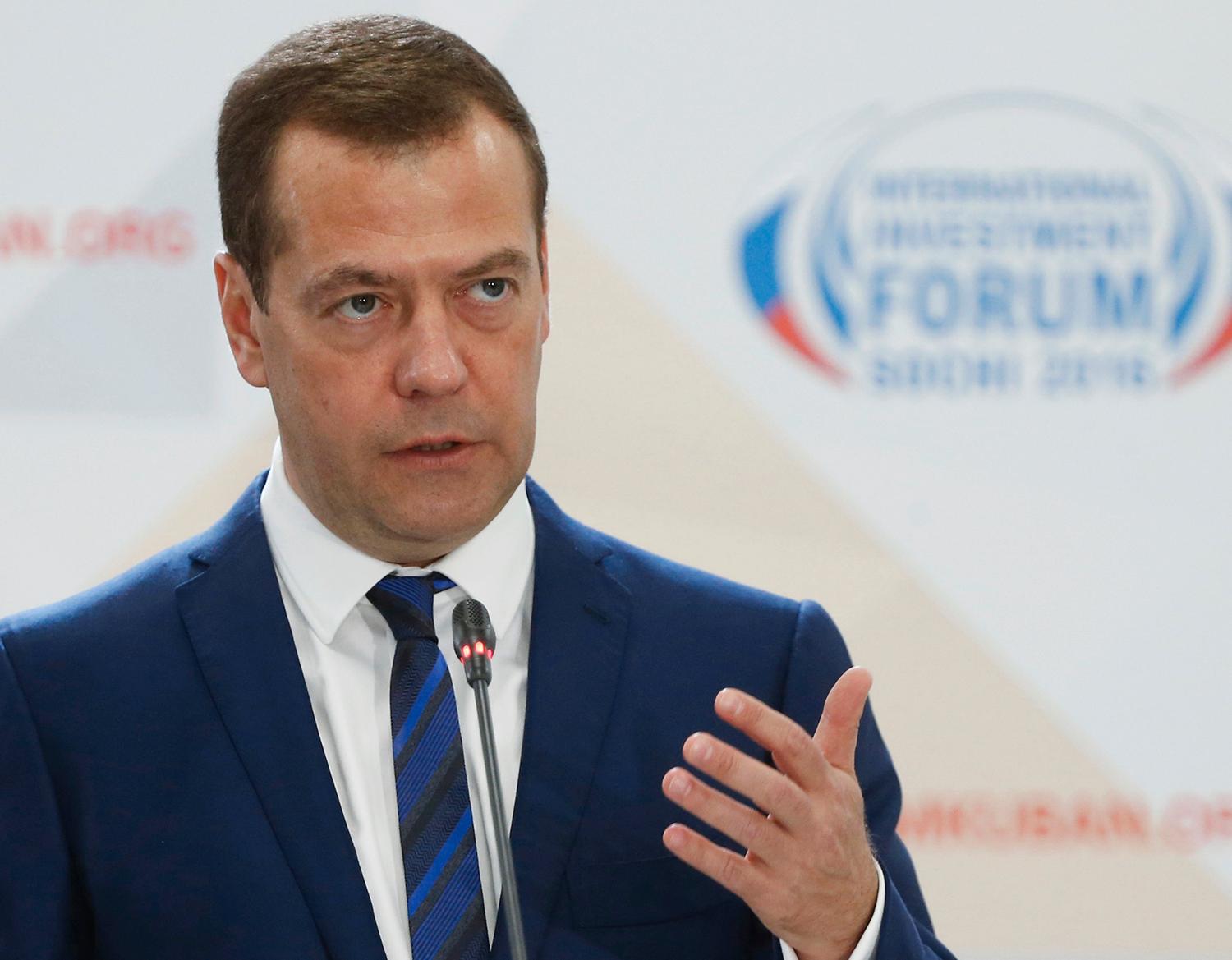 Rysslands premiärminister Dmitry Medvedev.