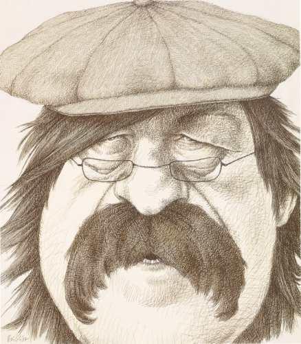 Günter Grass. Teckning: Tullio Pericoli