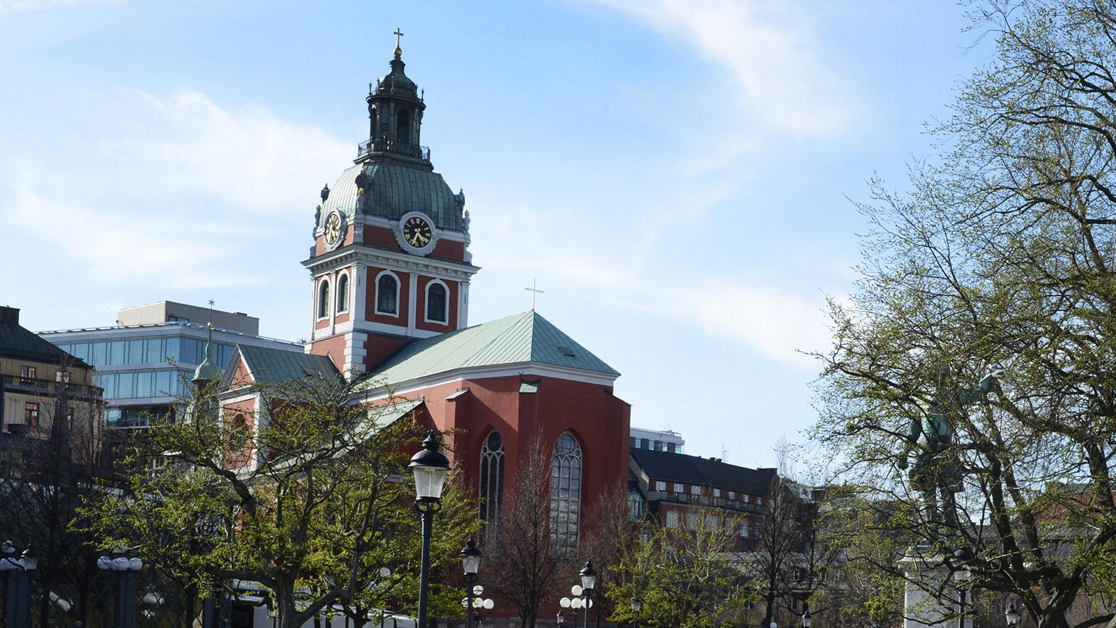 Jacobs kyrka invid Kungsträdgården i centrala Stockholm.
