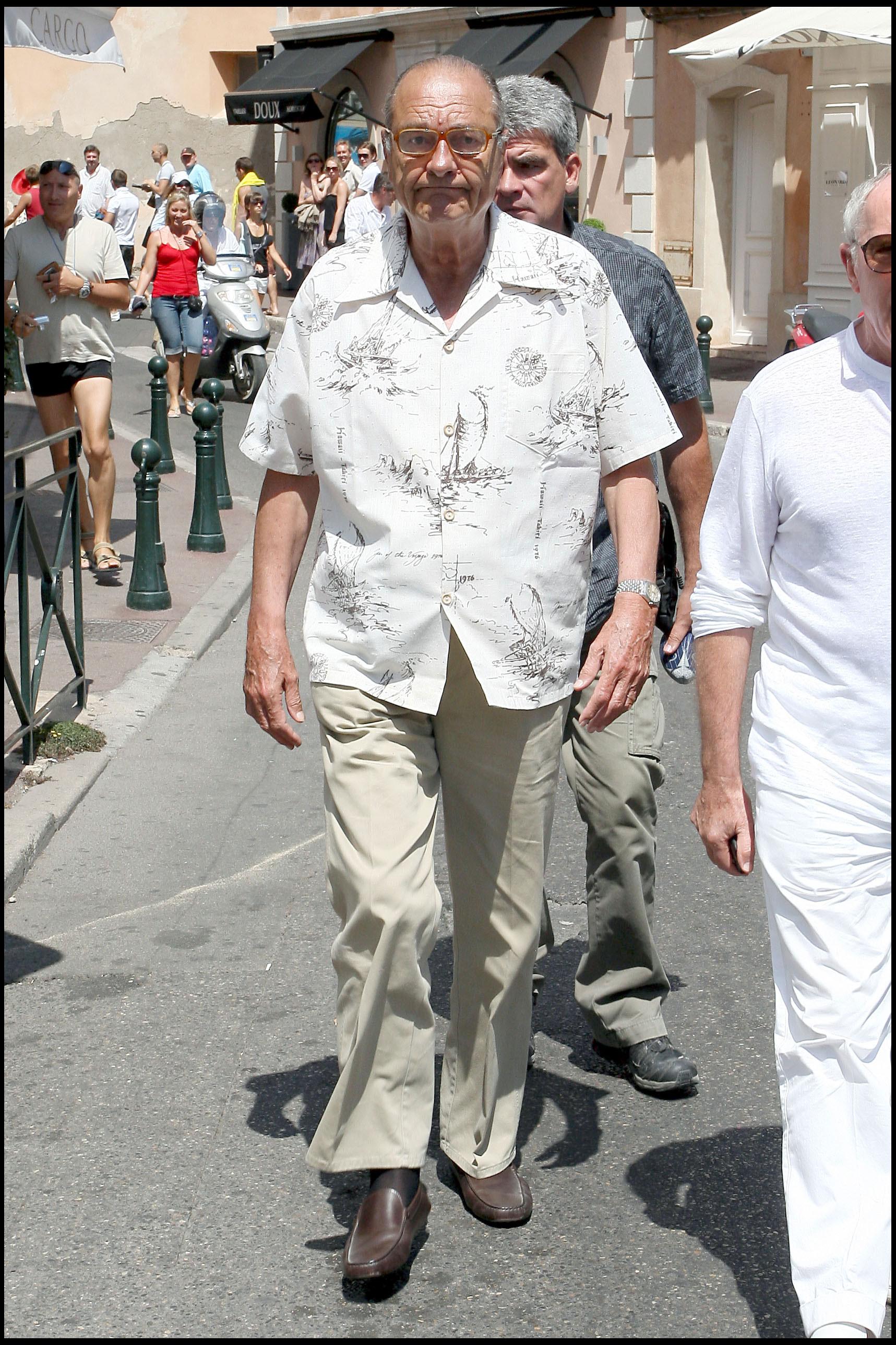 Chirac semestrar på franska rivieran 2009.