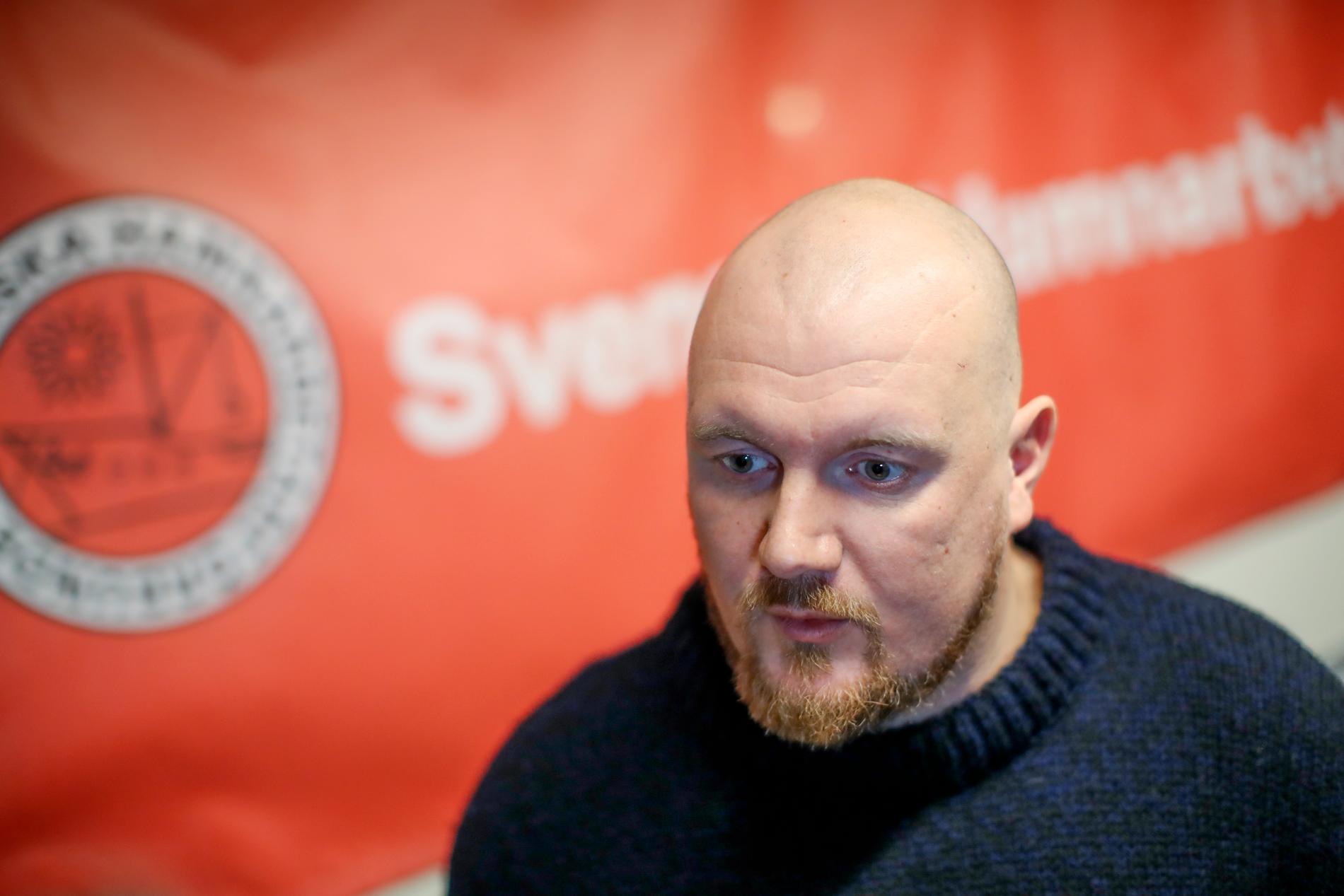 Erik Helgeson, vice förbundsordförande i Svenska Hamnarbetarförbundet. 
