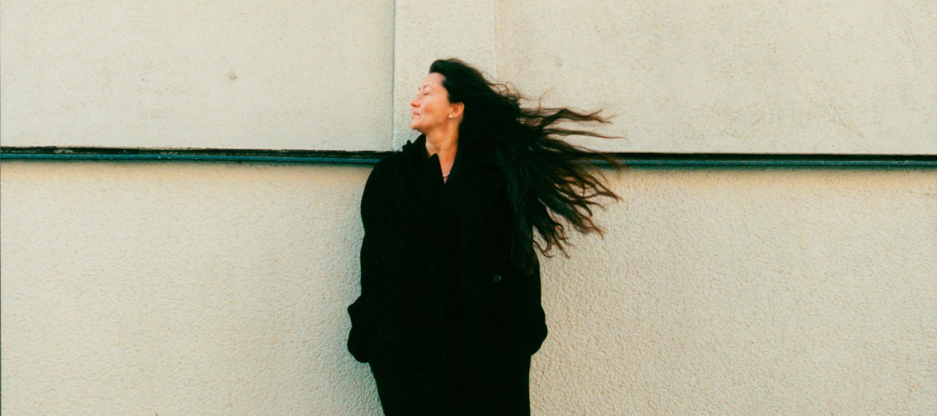 Anna-Lotta Larsson med sitt hårsvall 1998.