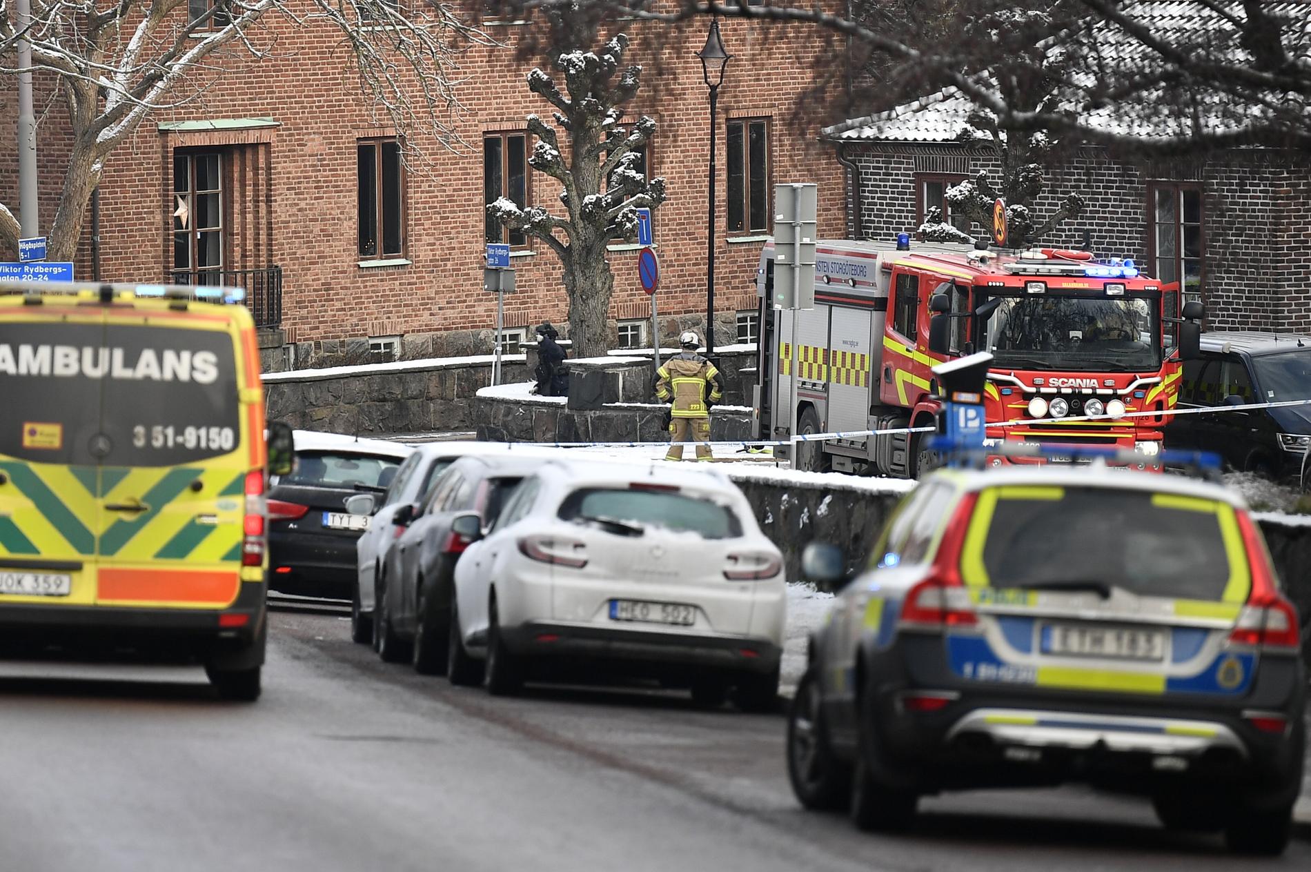 En bombattrapp vid nationella sekretariatet för genusforskning i Göteborg ledde till ett stort polispådrag i december 2018. Arkivbild
