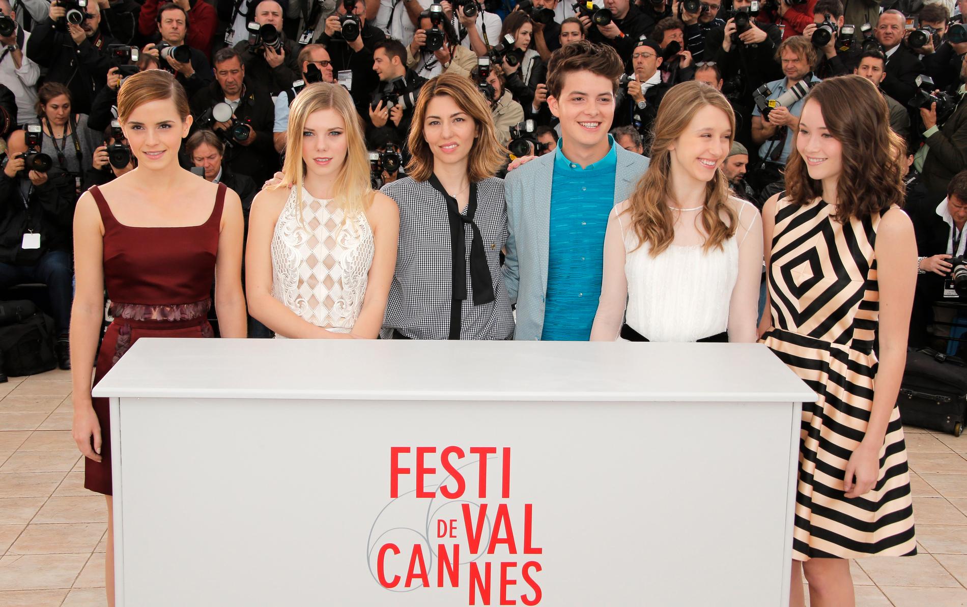 ”The bling rings” Emma Watson, Claire Julien, Sofia Coppola, Israel Broussard, Taissa Farmiga och Katie Chang på Cannes filmfestival 2013.