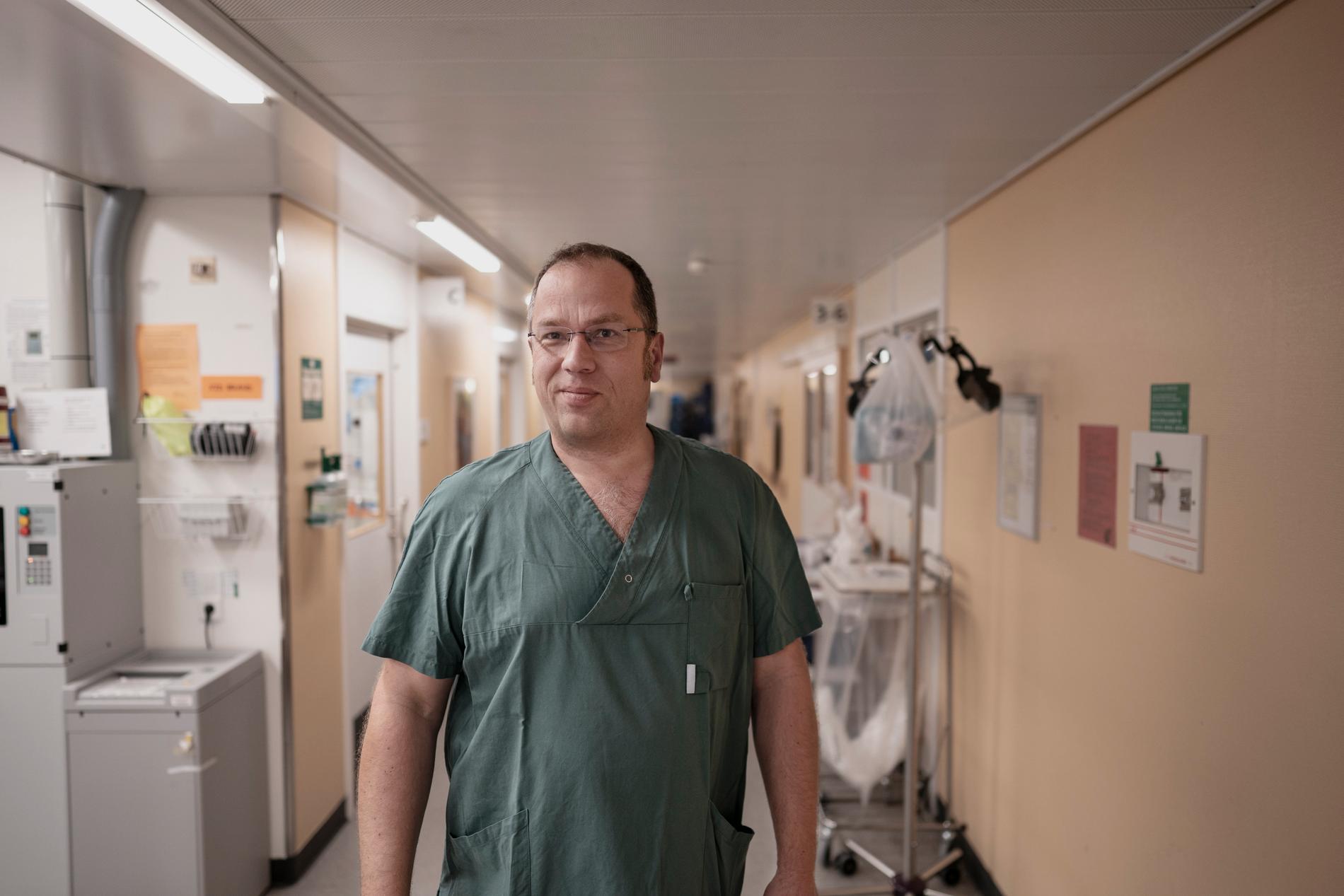 Olaf Gräbel, tillförordnad verksamhetschef för anestesi, operation och iva på Östra sjukhuset.