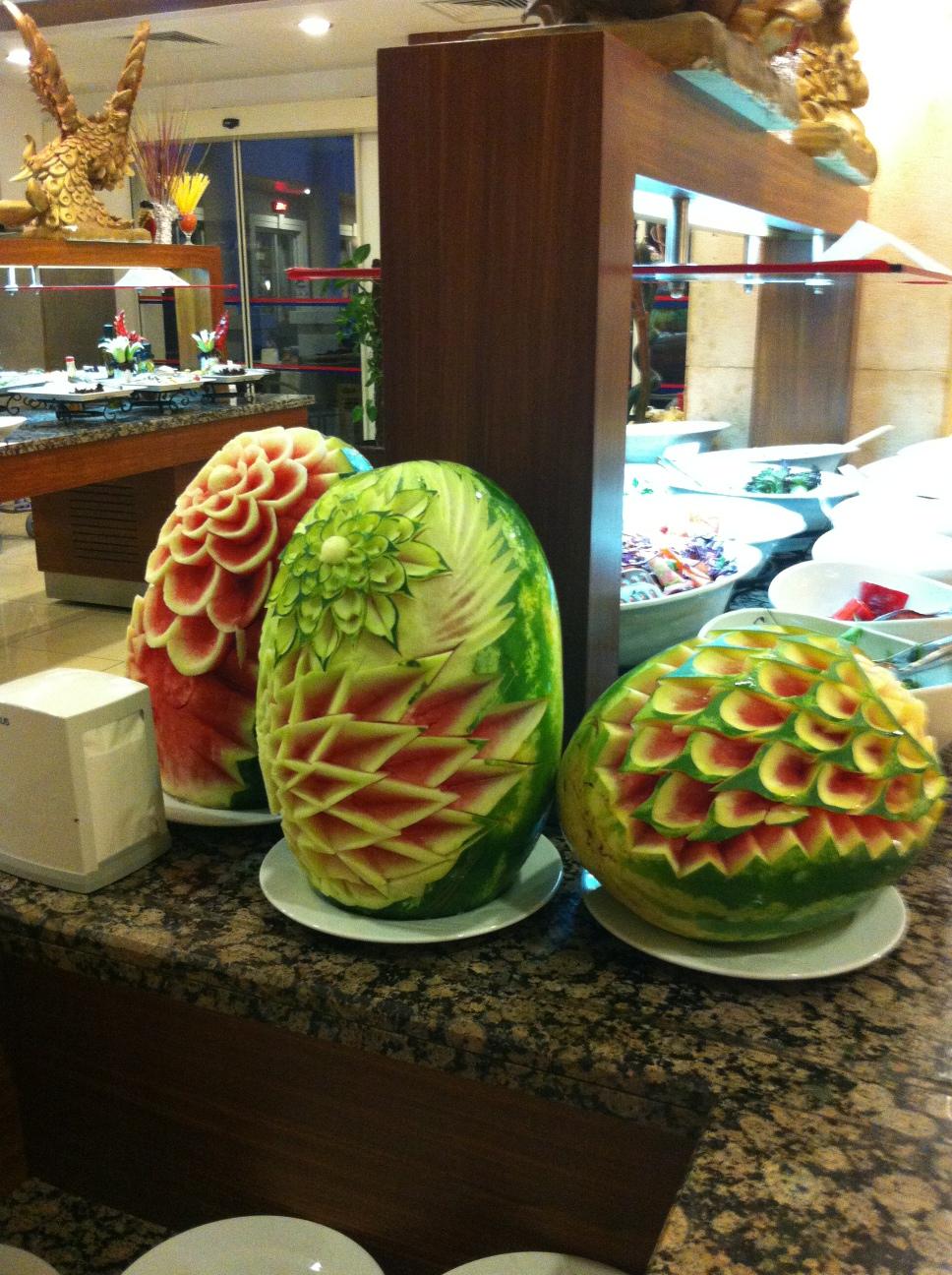 Meloner på hotellet i Turkiet