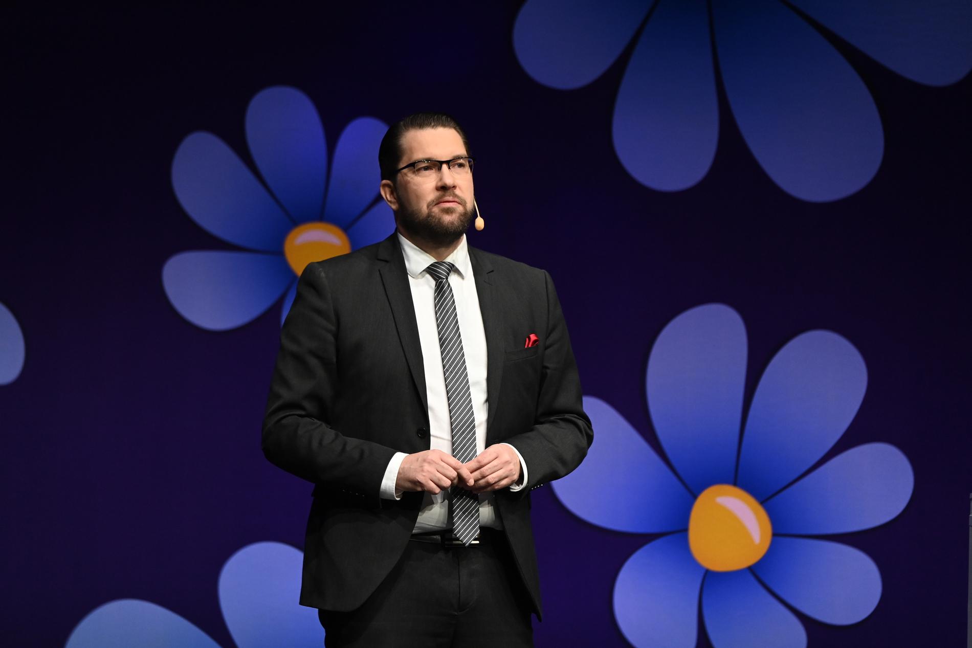 Jimmie Åkesson höll tal på SD:s landsdagar på lördagen. 