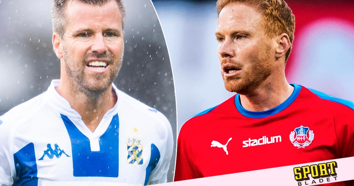 Pontus Farnerud under en välgörenhetsmatch med IFK Göteborg och Alexander Farnerud under allsvensk match 2019 med Helsingborg