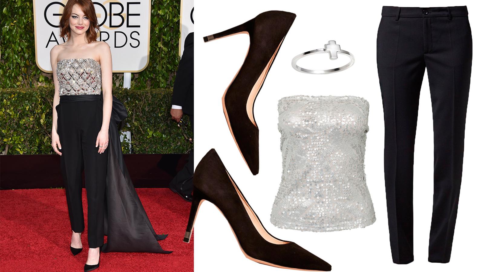 Emma Stone på Golden Globe-galan 2015.