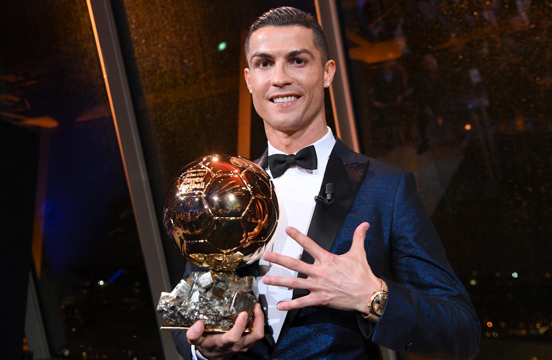 2017 vann Cristiano Ronaldo sin femte Guldboll (Ballon d’Or).