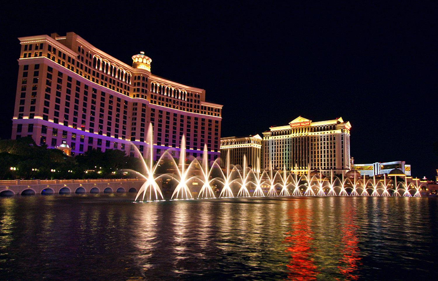 Bellagio är ett välkänt lyxhotell och kasino i Las Vegas.