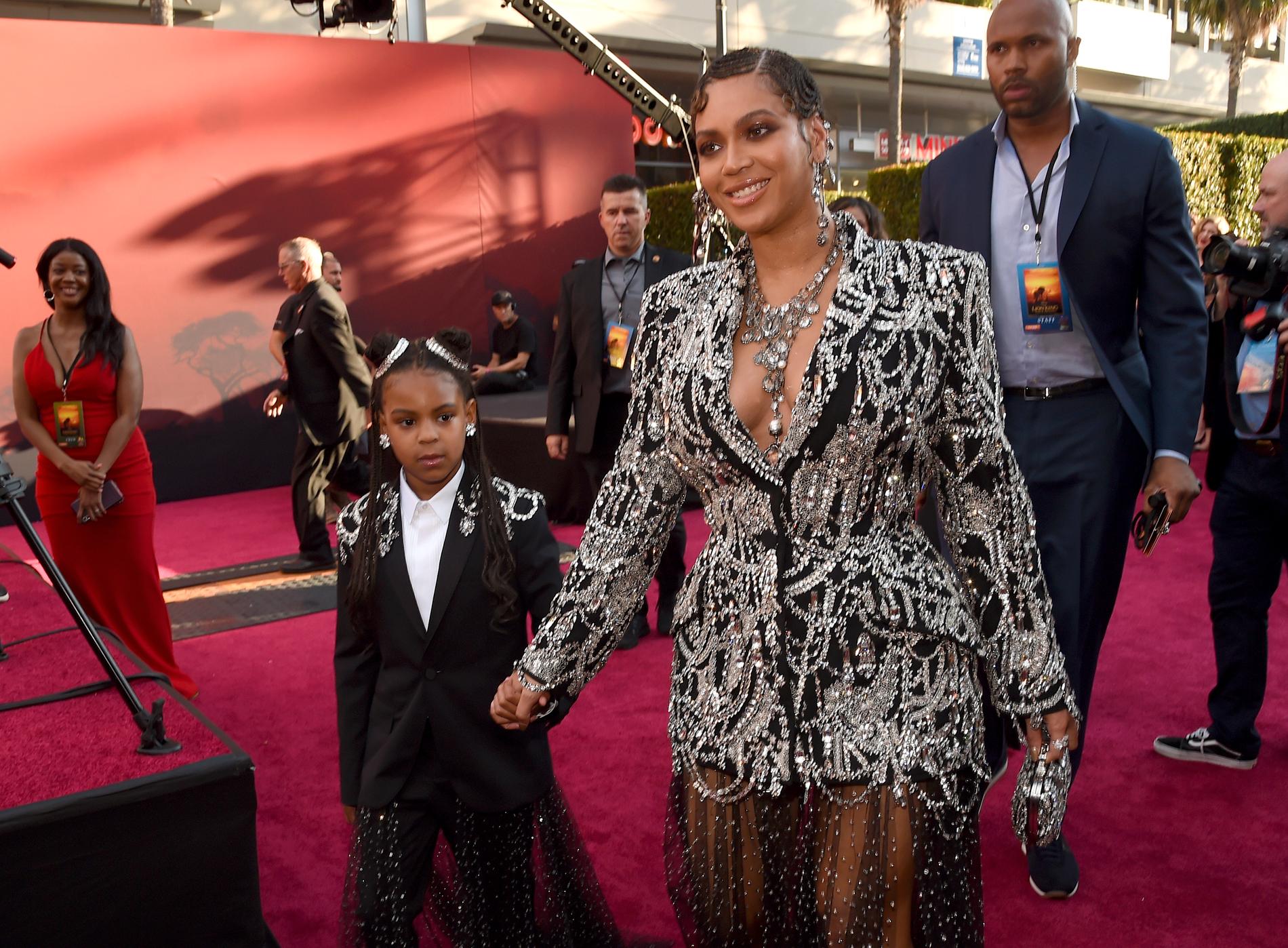 Beyoncé och dottern Blue Ivy Carter, som hon har tillsammans med rapparen Jay-Z. Arkivbild.
