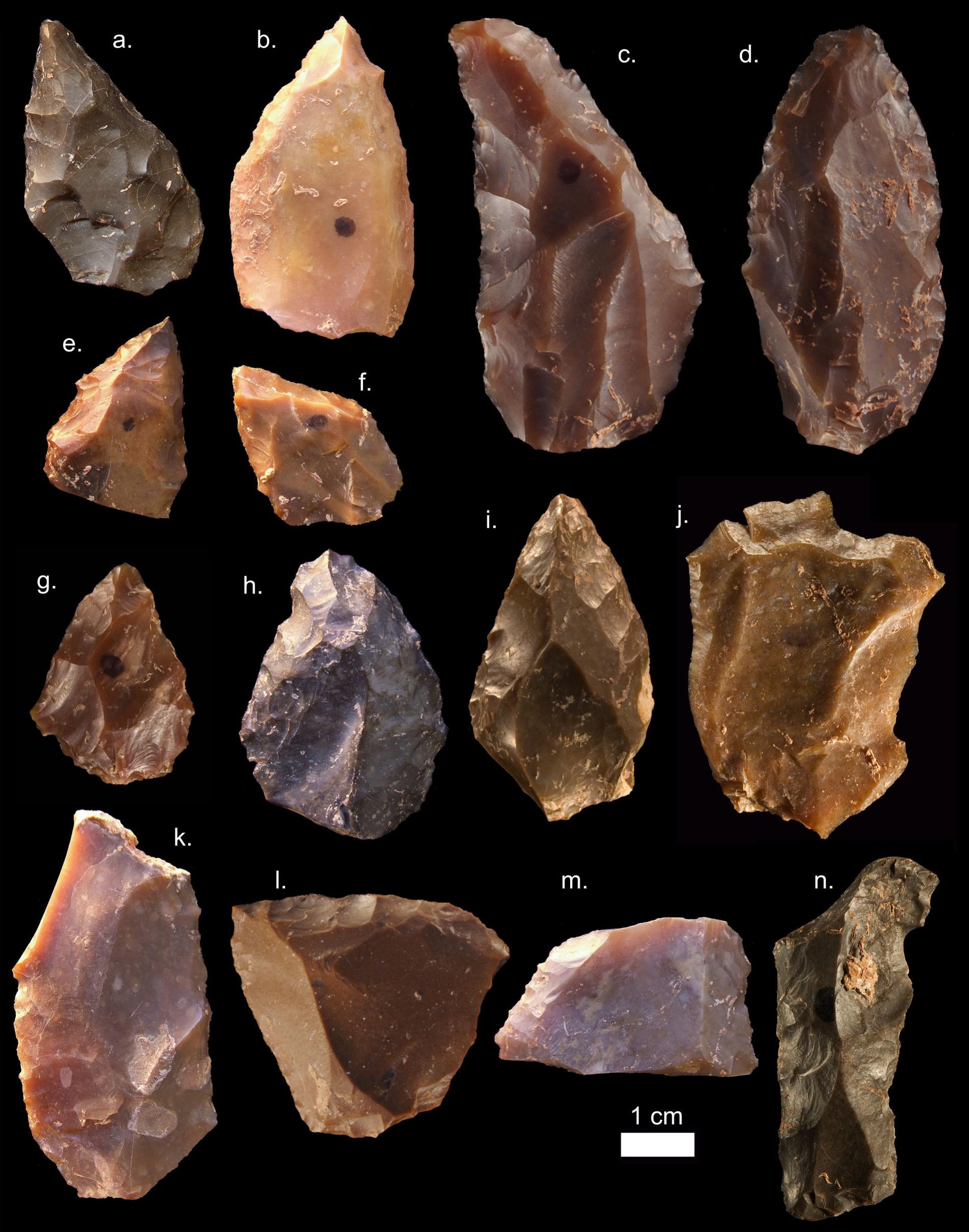 På fyndplatsen i Marocko har forskarna också hittat stenredskap. De liknar redskap av samma ålder från andra delar av Afrika.