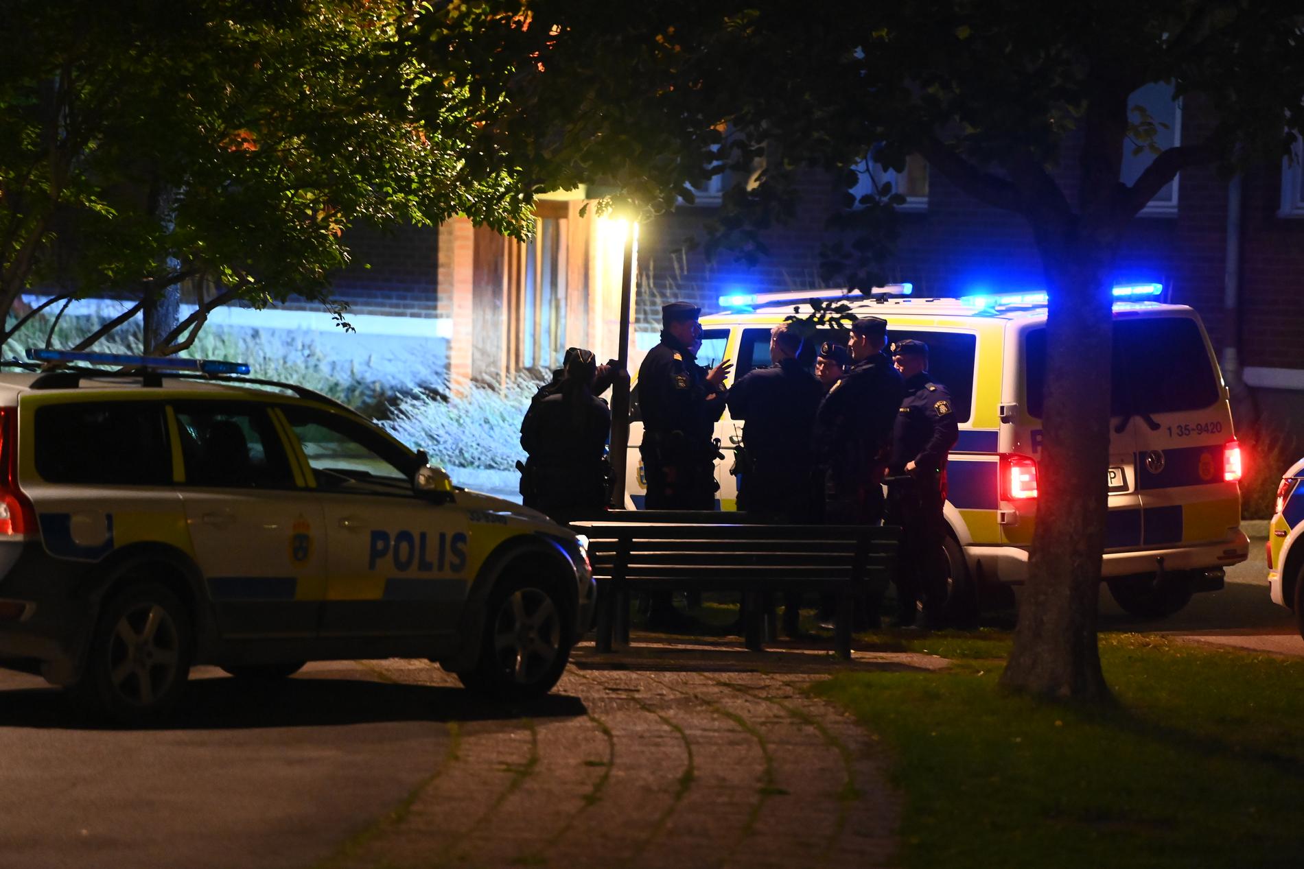 Polisen larmades till huset i Märsta.