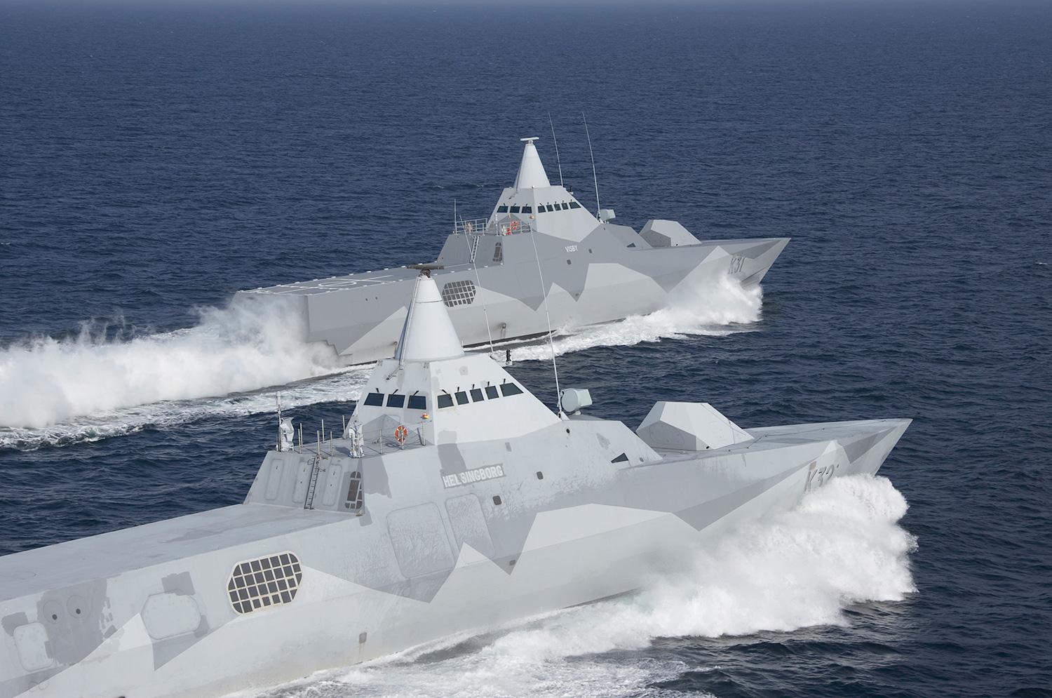 Marinens korvetter i Visby-klassen.