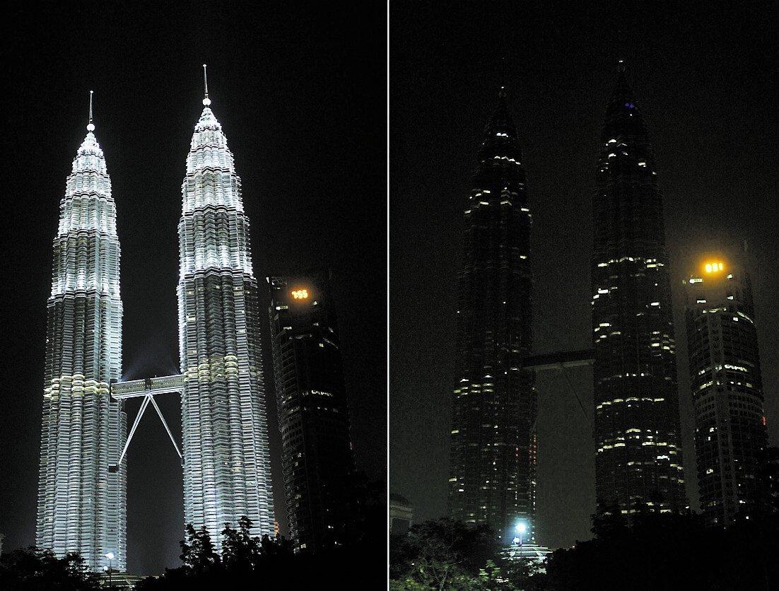 EARTH HOUR 3 000 städer i 85 länder deltog i gårdagens manifestation. Bland annat släcktes lamporna i tvillingtornen i Kuala Lumpur, Malaysia.