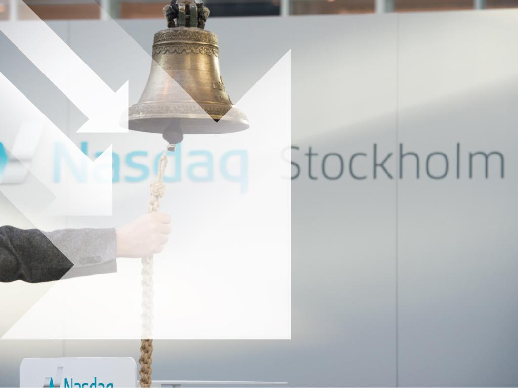 Stockholmsbörsen steg svagt. Bildmontage.