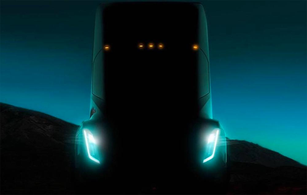Den bild av den elektrifierade lastbilen som Tesla offentliggjort säger inte så mycket.