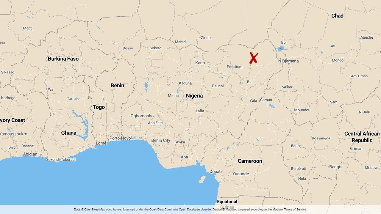 Delstaten Borno i Nigeria.