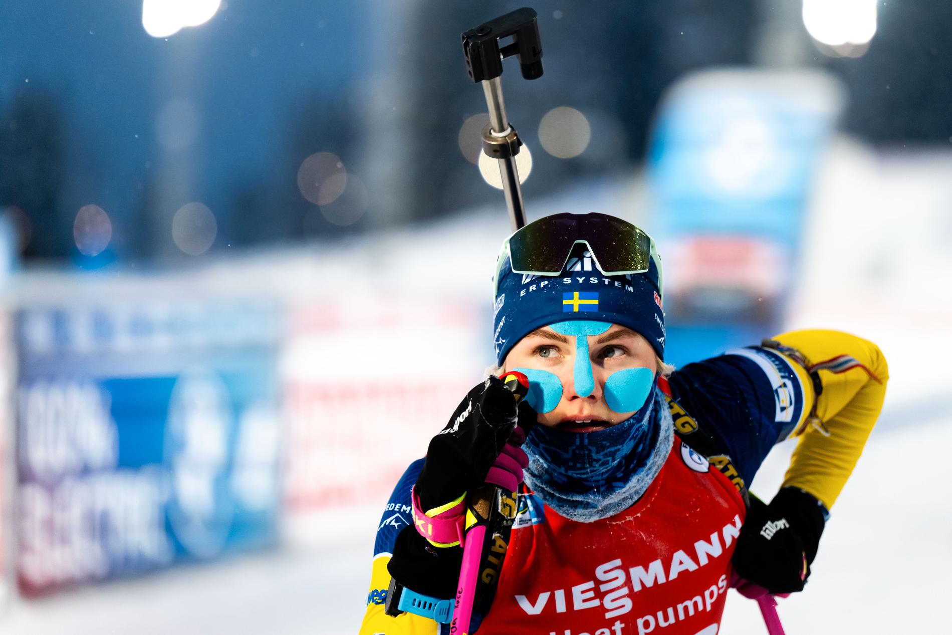 Tilda Johansson under vinterns tävlingar i Östersund. 