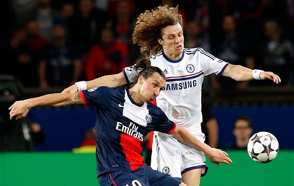 Zlatans Paris SG ställs mot Chelsea – som det även var i kvartsfinalen i fjol. Då spelade David Luiz i Chelsea, nu har han bytt sida.